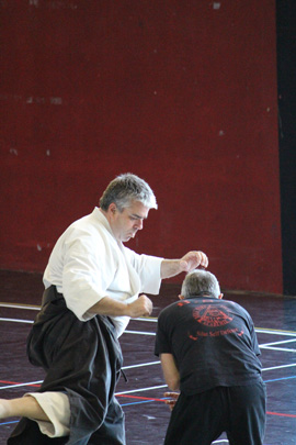 Rencontre B.S.S. / Aïkido, un super stage de 3 heures orchestré conjointement par Laurent GILLI pour le B.S.S. et Stéphane Le Derf pour l'aïkido. 